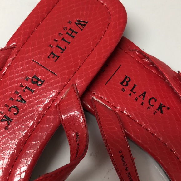 red dressy flip flops